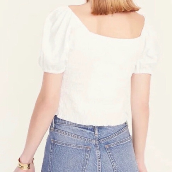 J. Crew White Puff-Sleeve Blouse - Picture 2 of 9